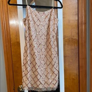 BEIGE SPARKLY DRESS